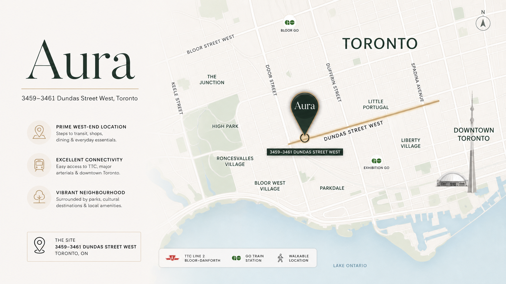 Aura location map